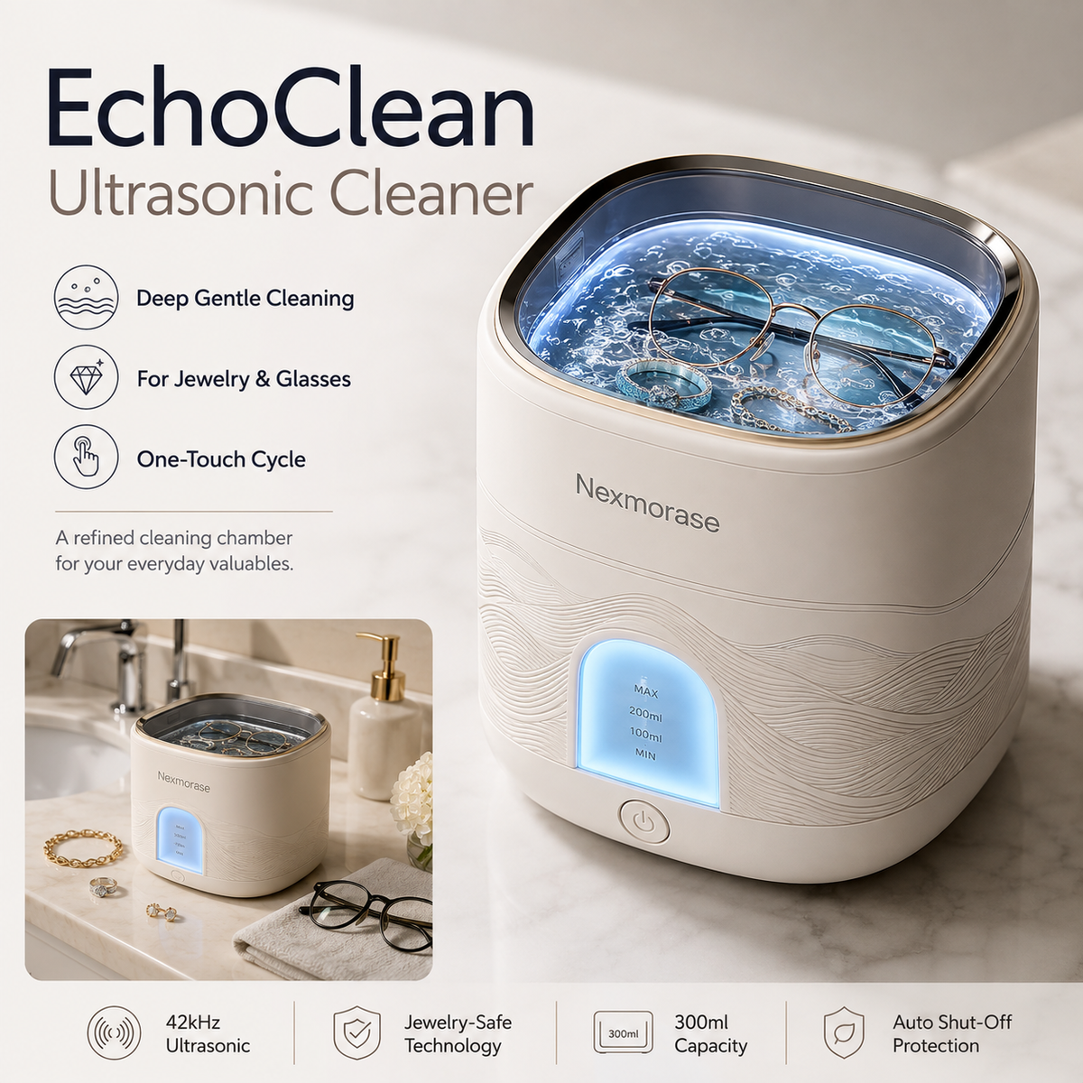 Nexmorase™ EchoClean Ultrasonic Care Basin