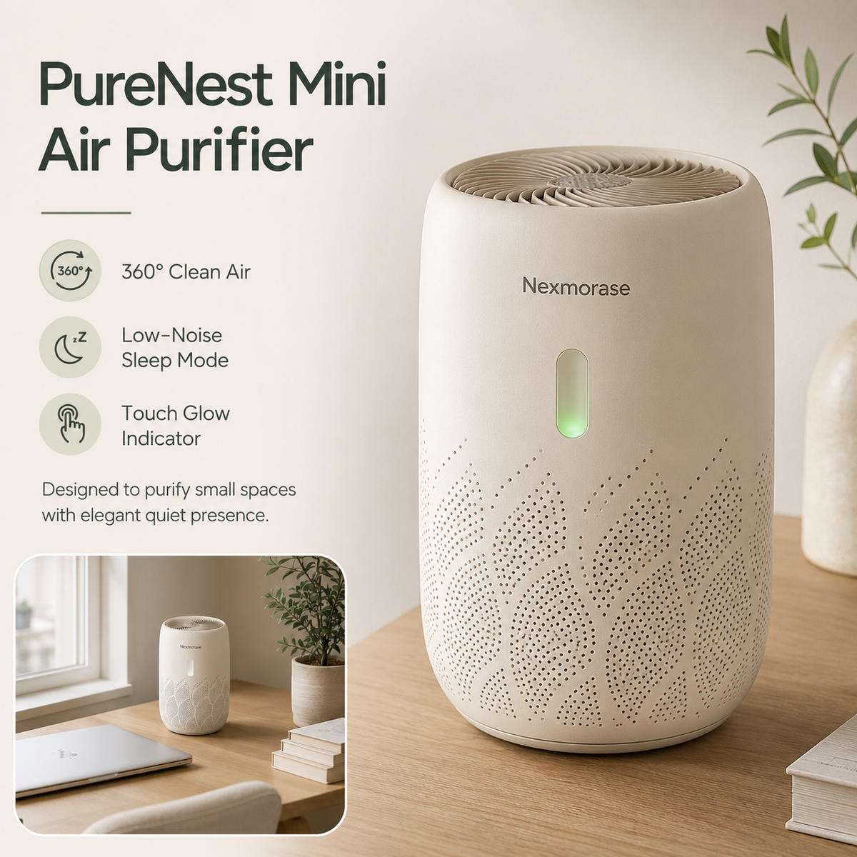 Nexmorase™ PureNest Mini Air Purifier