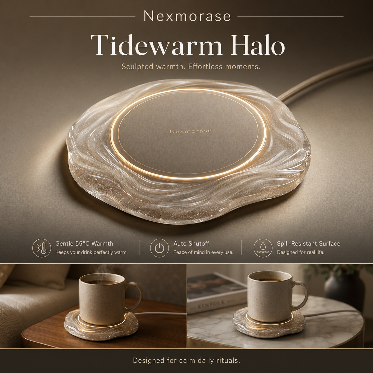 Nexmorase™ Tidewarm Halo Mug Warmer